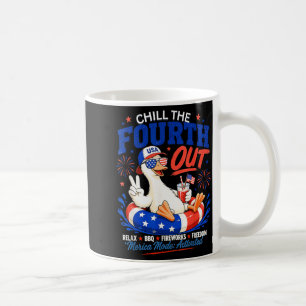 Chill The Fourth Out Funny Goose USA July 4 Humour Coffee Mug