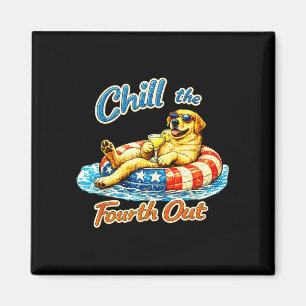 Chill the fourth out funny labrador dog lover magnet
