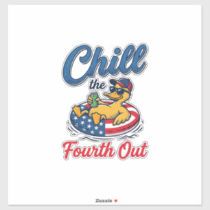 Chill the Fourth Out Patriotic Duck T-Shirt Design