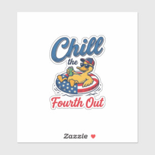 Chill the Fourth Out Patriotic Duck T-Shirt Design