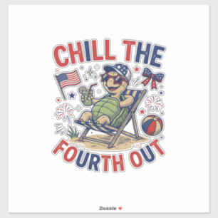 Chill The Fourth Out Turtle Summer Holiday Shirt_1