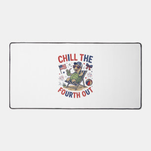 Chill The Fourth Out Turtle Summer Holiday Shirt_1 Desk Mat