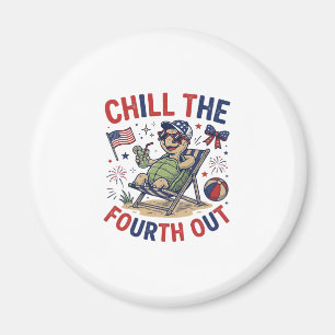 Chill The Fourth Out Turtle Summer Holiday Shirt_1 Magnet
