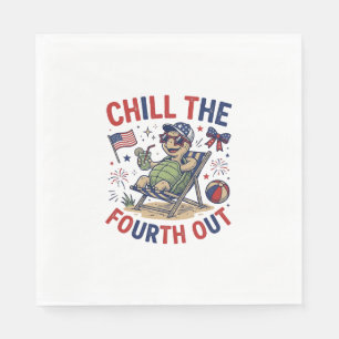 Chill The Fourth Out Turtle Summer Holiday Shirt_1 Napkin