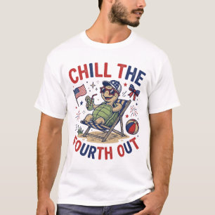 Chill The Fourth Out Turtle Summer Holiday Shirt_1 T-Shirt
