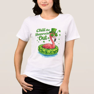 Chill The Shamrocks Out Funny St Patrick’s Day Tri-Blend Shirt