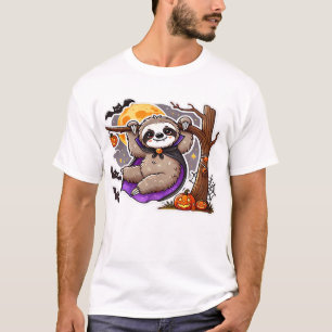 Chill Thrills Halloween Sloth Oversized T-Shirt