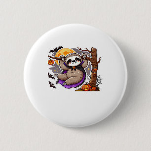 Chill Thrills Halloween Sloth Oversized T-Shirt 6 Cm Round Badge