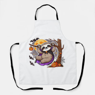 Chill Thrills Halloween Sloth Oversized T-Shirt Apron
