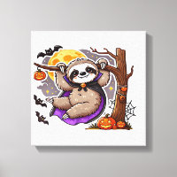Chill Thrills Halloween Sloth Oversized T-Shirt