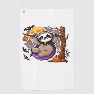 Chill Thrills Halloween Sloth Oversized T-Shirt Golf Towel