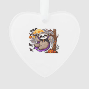 Chill Thrills Halloween Sloth Oversized T-Shirt Ornament