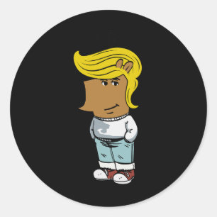 Chill Trump Funny Chill Guy Dog Meme Trump Womens Classic Round Sticker