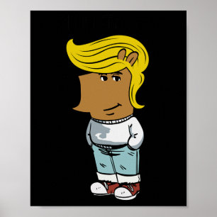 Chill Trump Funny Chill Guy Dog Meme Trump Womens  Poster