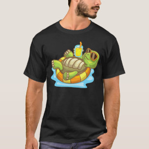 Chill Turtle With Sunglasses Swimming Funny Design T-Shirt