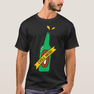 Chill Vato Funny Beer Bottle Doodle T-Shirt