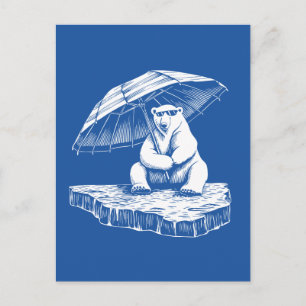 Chill Vibes of a Polar Bear Postcard