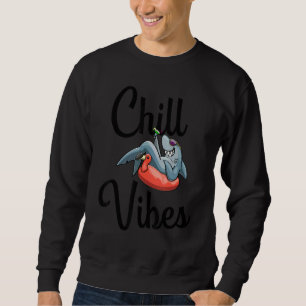 Chill Vibes Only Shark love Funny Men Love Sweatshirt