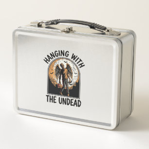 Chill Zombie Shirt Vintage Halloween Graphic_1 Metal Lunch Box