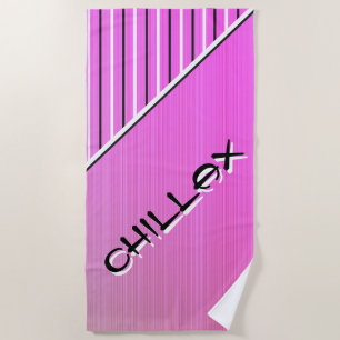 Chillax Pink Beach Towel