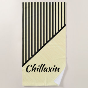 Chillaxin Chic Modern Art Beach Towel