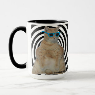 CHILLAXIN' Fat Manx Cat with Sunglasses Coffee Mug