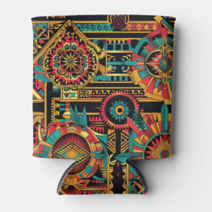 Chilled Cyan "Aztec Dream" Insulated Beverage Cool Can Cooler