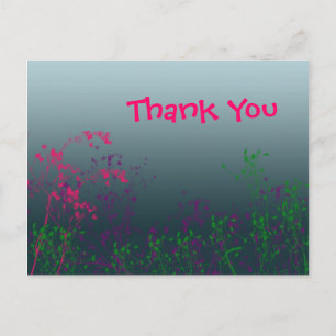 chilled out garden thank you postcard