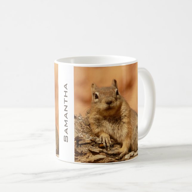 Chilled Out Ground Squirrel Personalised Coffee Mug (Front Right)