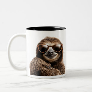 Chilled Sloth Two-Tone Coffee Mug