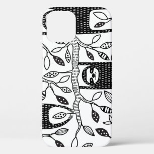 Chilled Sloths: Cute Animal Pattern. iPhone 12 Case