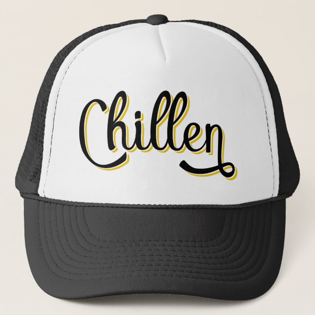 Chillen German Deutschland Slang Trucker Hat (Front)