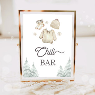 Chilli Bar Food Winter Baby It's Cold Outside Poster
