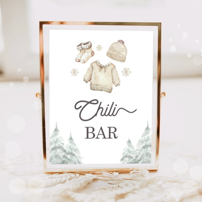 Chilli Bar Food Winter Baby It's Cold Outside Poster (Creator Uploaded)