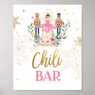 Chilli Bar Nutcracker Ballerina Girl Food Table Poster
