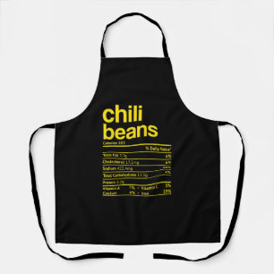 Chilli Beans Nutrition Facts Funny Thanksgiving Ch Apron