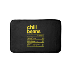 Chilli Beans Nutrition Facts Funny Thanksgiving Ch Bath Mat