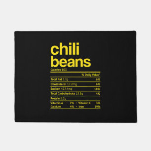 Chilli Beans Nutrition Facts Funny Thanksgiving Ch Doormat