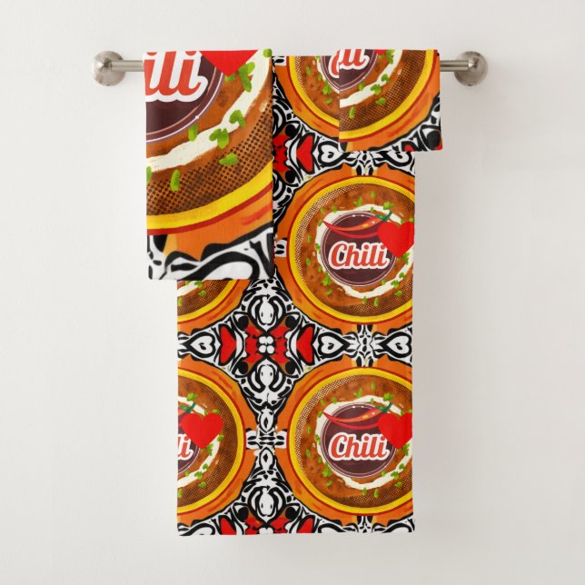 Chilli Bowl Bath Towel Set (Insitu)