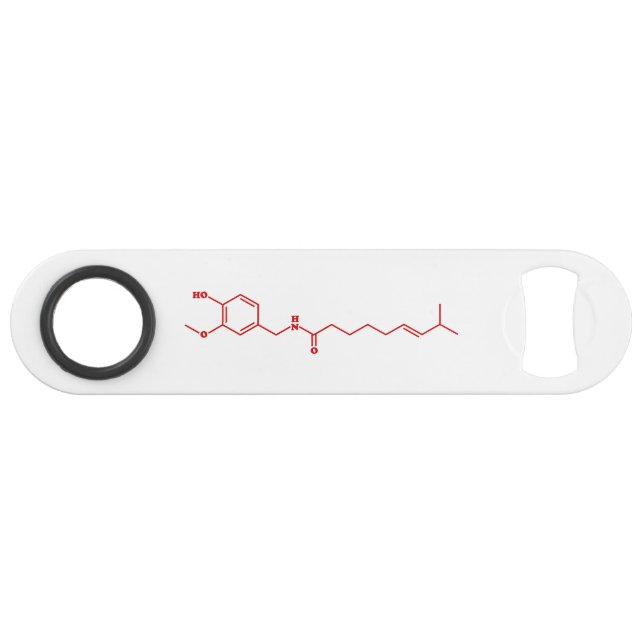 Chilli Capsaicin Molecular Chemical Formula (Front (Horizontal))
