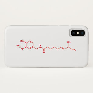 Chilli Capsaicin Molecular Chemical Formula iPhone X Case