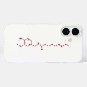 Chilli Capsaicin Molecular Chemical Formula iPhone 16 Case
