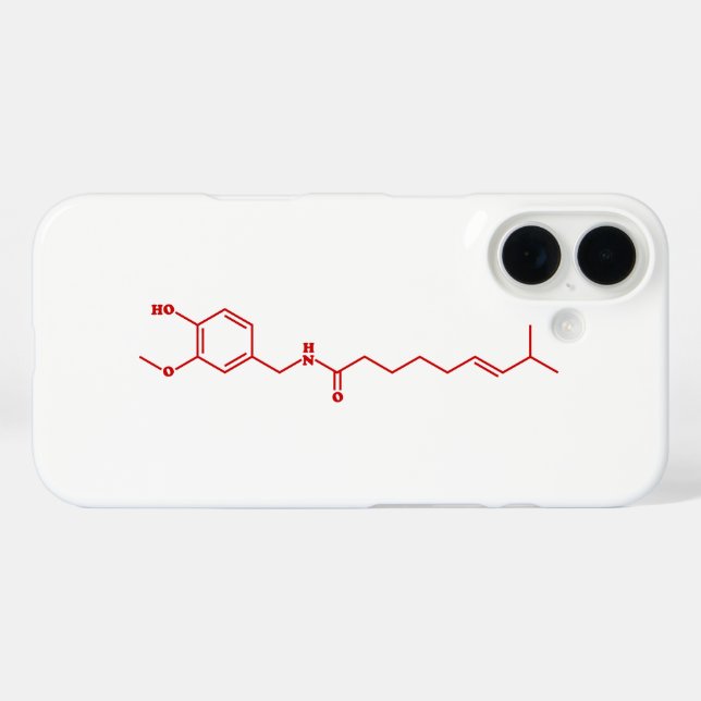 Chilli Capsaicin Molecular Chemical Formula Case-Mate iPhone Case (Back (Horizontal))