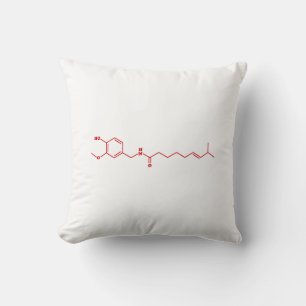 Chilli Capsaicin Molecular Chemical Formula Cushion