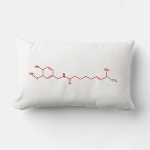 Chilli Capsaicin Molecular Chemical Formula Lumbar Cushion