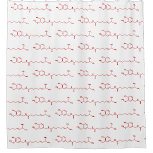 Chilli Capsaicin Molecular Chemical Formula Shower Curtain