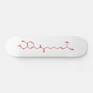 Chilli Capsaicin Molecular Chemical Formula Skateboard