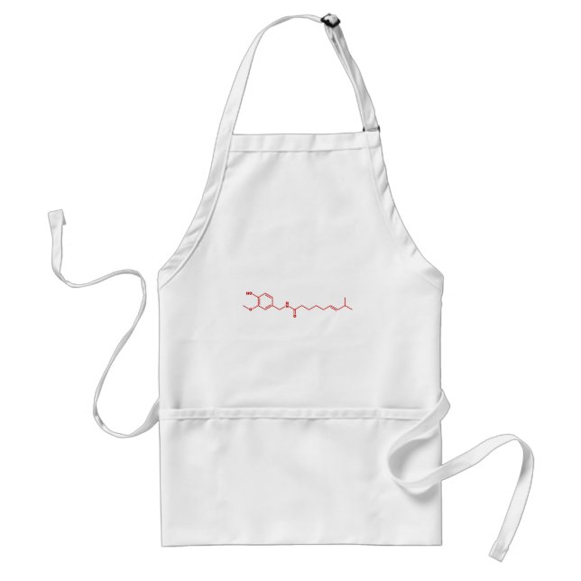 Chilli Capsaicin Molecular Chemical Formula Standard Apron (Front)
