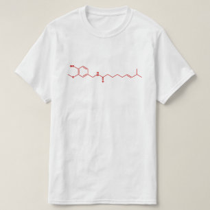 Chilli Capsaicin Molecular Chemical Formula T-Shirt