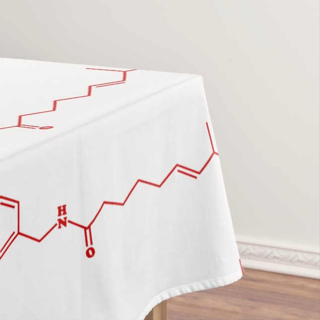 Chilli Capsaicin Molecular Chemical Formula Tablecloth (In Situ)